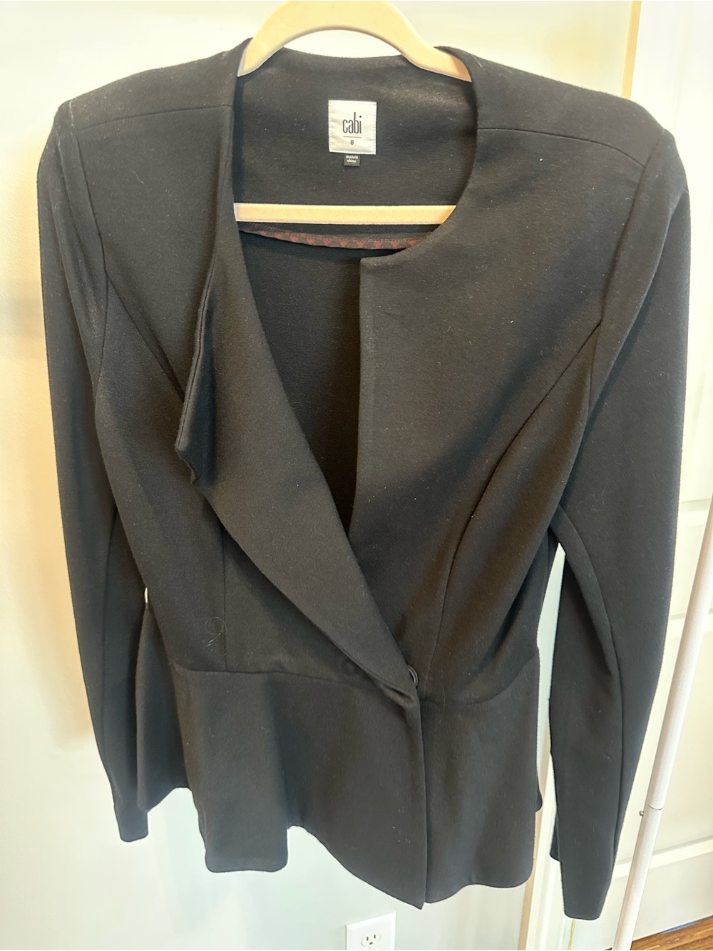 CAbi Black Women's Open-Front Blazer